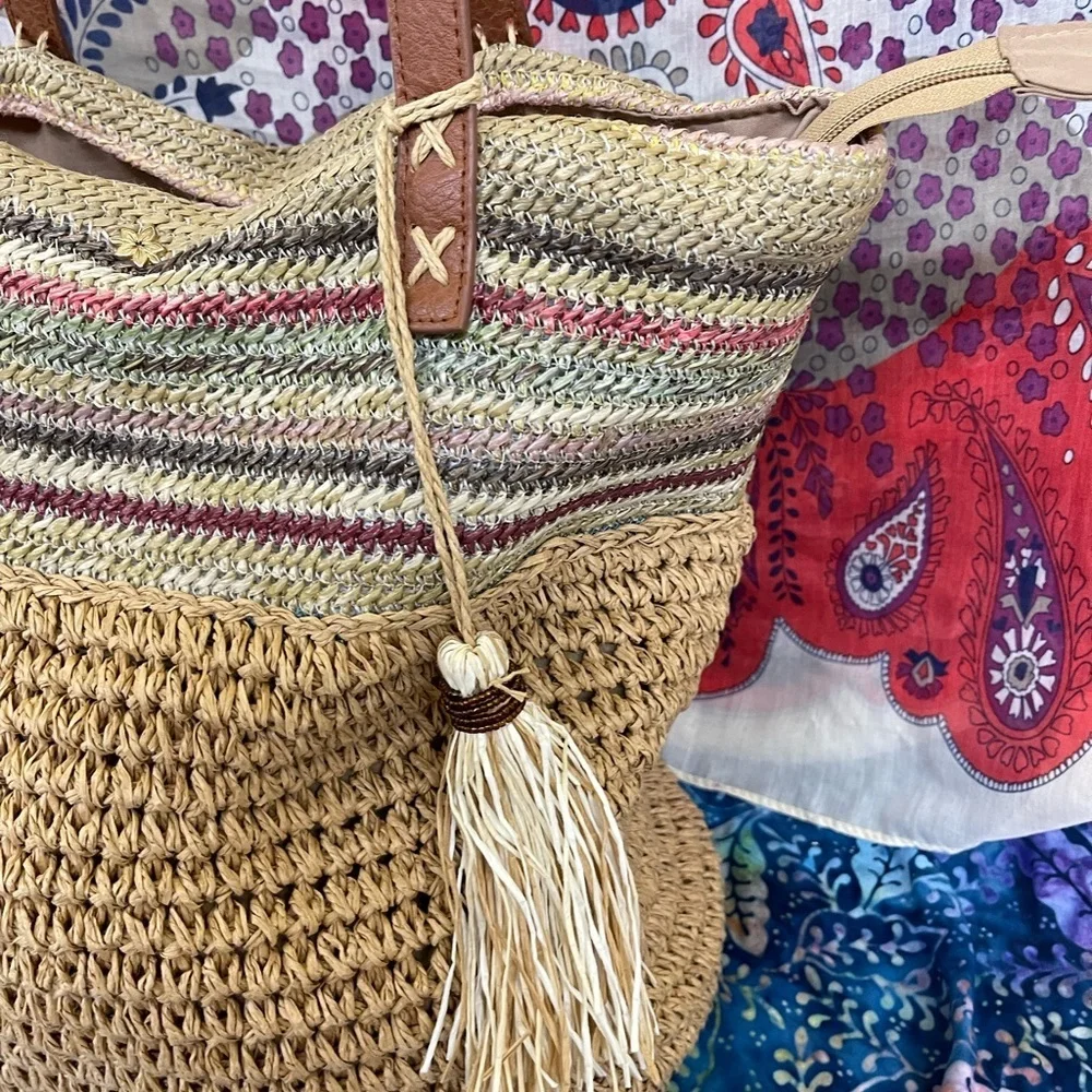 Cappelli Straworld inc. Large woven shoulder bag